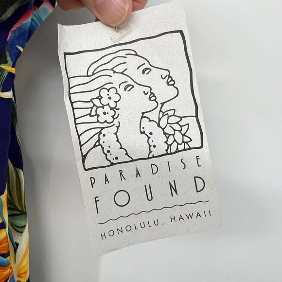 NWT Paradise Found Hawaiian Flare Mini Dress Sz S Blue Floral Print Spaghetti - Picture 7 of 9